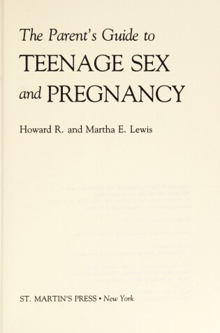 Cover of The Parent's Guide to Teenage Sex and Pregnancy