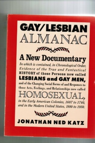 Cover of Gay/Lesbian Almanac