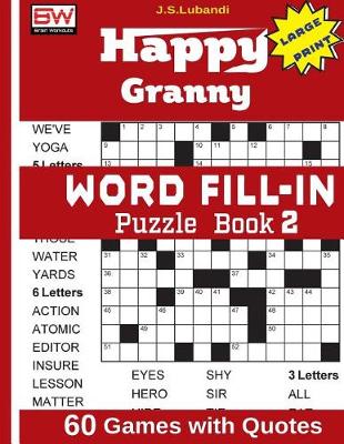 Book cover for Happy Granny WORD FILL-IN Puzzle Book 2