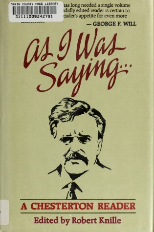 Cover of As I Was Saying