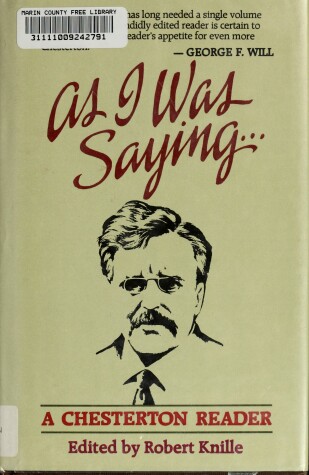 Book cover for As I Was Saying