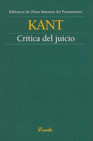 Cover of Critica del Juicio