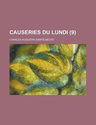 Book cover for Causeries Du Lundi (9 )