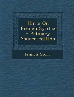 Book cover for Hints on French Syntax