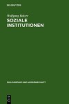 Book cover for Soziale Institutionen