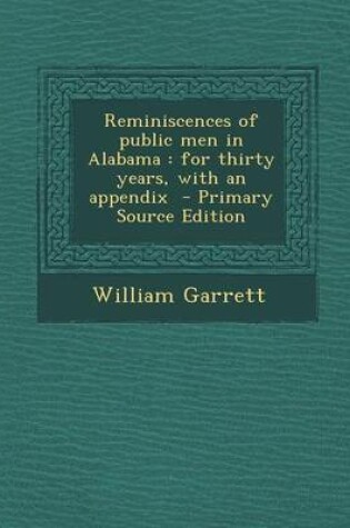 Cover of Reminiscences of Public Men in Alabama
