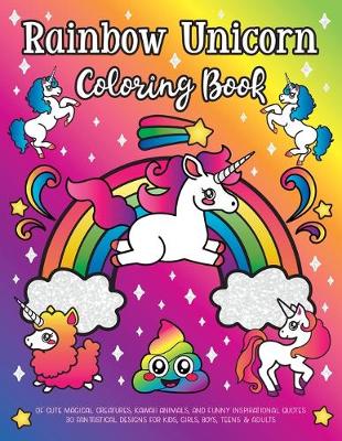 Book cover for Rainbow Unicorn Coloring Book