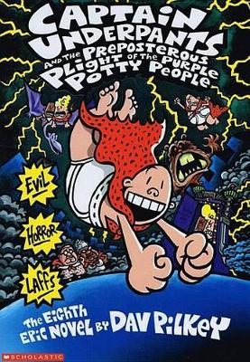 Book cover for Captain Underpants and the Preposterousplight of the Purple Potty People