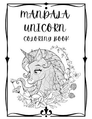 Cover of Mandala Unicorn Coloring Book