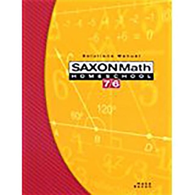 Book cover for Saxon Math Homeschool 7/6