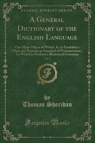 Cover of A General Dictionary of the English Language, Vol. 2