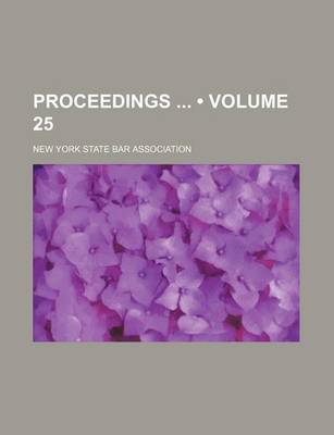 Book cover for Proceedings (Volume 25)