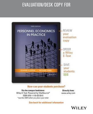Book cover for Personnel Economics in Practice, Third Edition Evaluation Copy