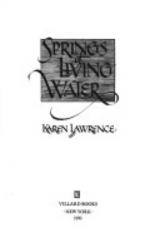 Cover of Springs of Living Water