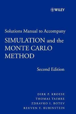 Cover of Student Solutions Manual to accompany Simulation and the Monte Carlo Method