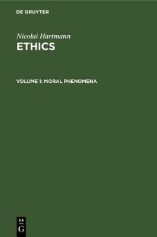 Cover of Moral Phenomena