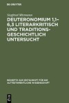 Book cover for Deuteronomium 1,1-6,3 literarkritisch und traditionsgeschichtlich untersucht