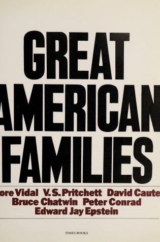 Cover of Great American Families