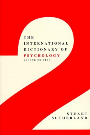 Cover of The International Dictionary of Psychology