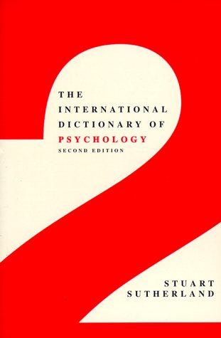 Book cover for The International Dictionary of Psychology