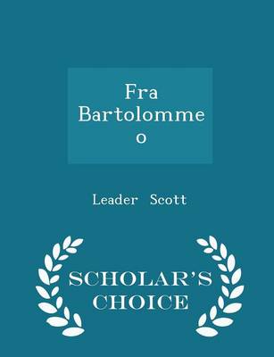 Book cover for Fra Bartolommeo - Scholar's Choice Edition