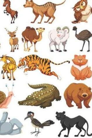 Cover of Wild Animals Blank Lined Notebook