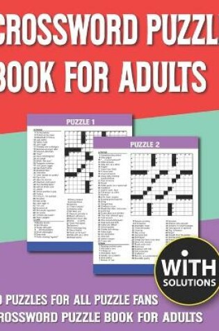 Cover of Crossword Puzzle Book For Adults