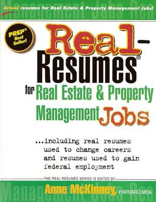 Book cover for Real-Resumes for Real Estate and Property Management Jobs