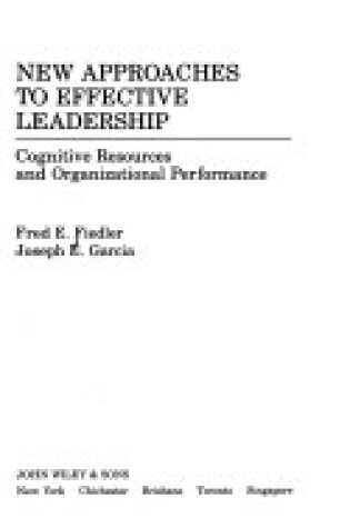 Cover of New Approaches to Effective Leadership