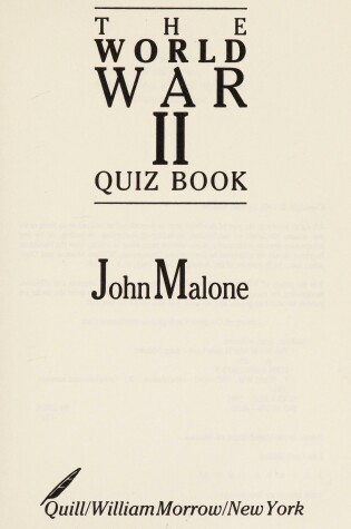 Cover of The World War II Quiz Book