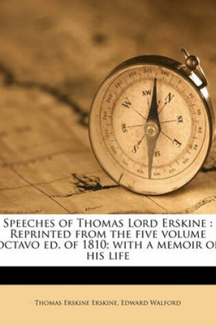 Cover of Speeches of Thomas Lord Erskine