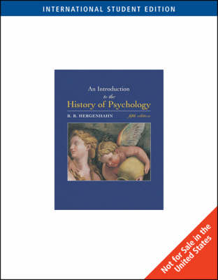 Book cover for Introduction to the History of Psychology