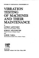 Book cover for Vibration Testing of Machines and Their Maintenance