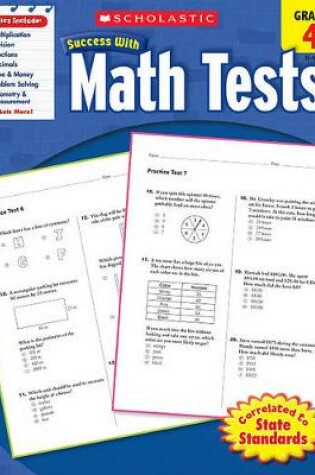 Cover of Scholastic Success with Math Tests: Grade 4 Workbook