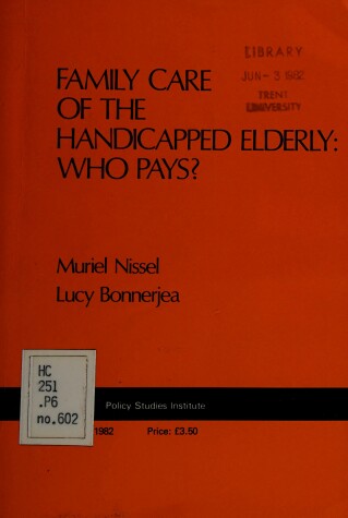 Book cover for Family Care of the Handicapped Elderly