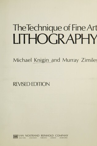 Cover of Technique of Fine Art Lithography