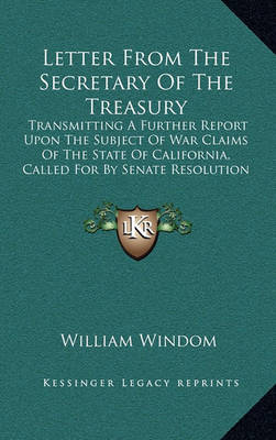 Book cover for Letter from the Secretary of the Treasury