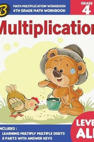 Cover of Multiplication Workbook Grade 4