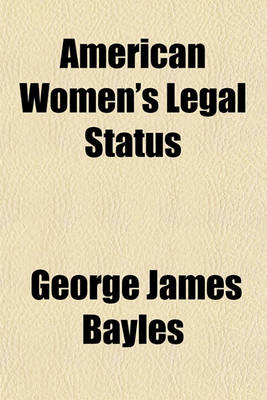 Book cover for American Women's Legal Status