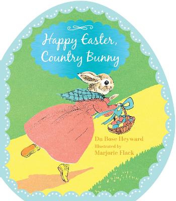 Book cover for Happy Easter, Country Bunny Shaped Board Book