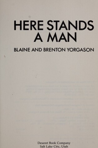 Cover of Here Stands a Man