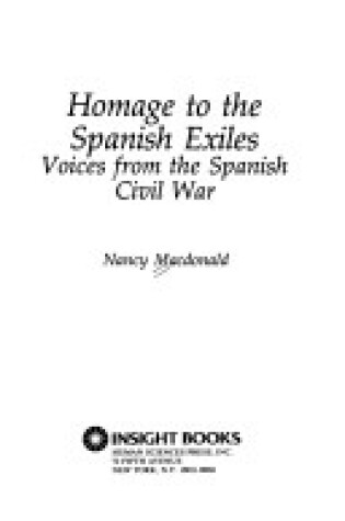 Cover of Homage to the Spanish Exiles