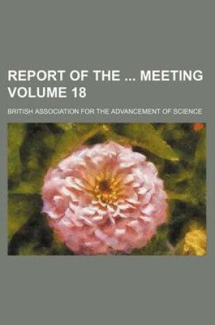 Cover of Report of the Meeting Volume 18