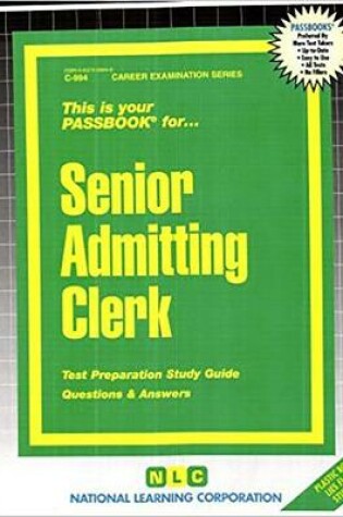 Cover of Senior Admitting Clerk