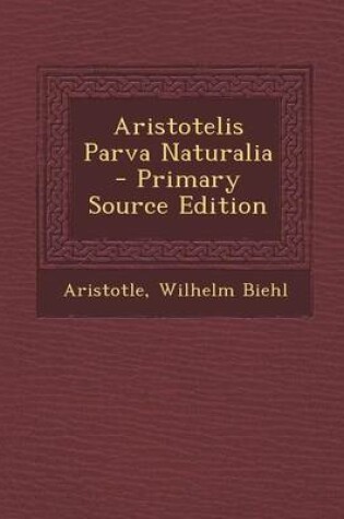 Cover of Aristotelis Parva Naturalia