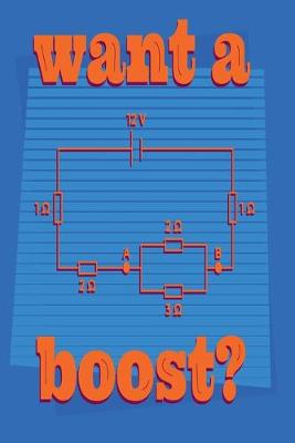 Book cover for Want a Boost - Geek Charming Notebook