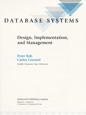 Book cover for Database Design and Application