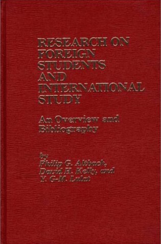 Cover of Research on Foreign Students and International Study