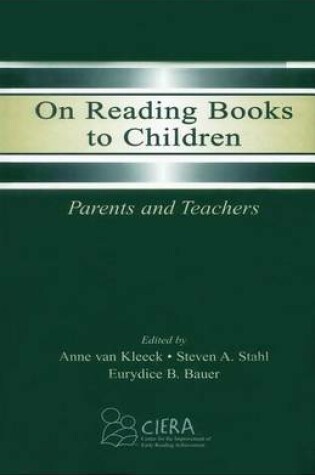 Cover of On Reading Books to Children