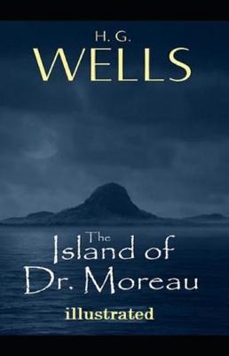 Book cover for The Island of Dr. Moreau illustrated